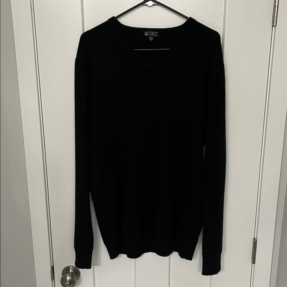 J. Crew Black 100% Cashmere Sweater Size LT.